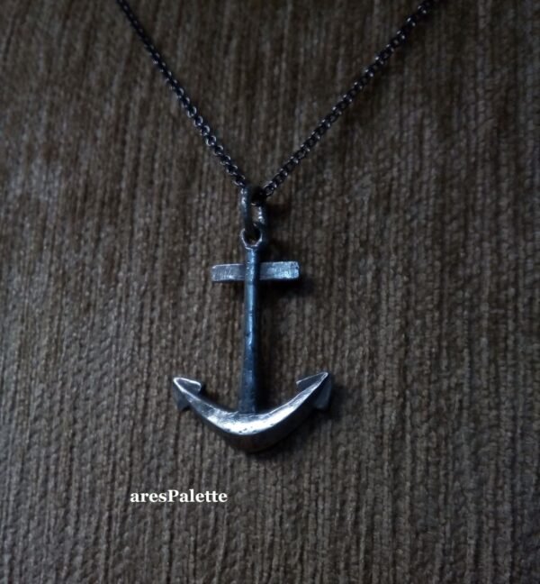 Anchor Necklace Handmade-925 silver-Oxidised Anchor Necklace