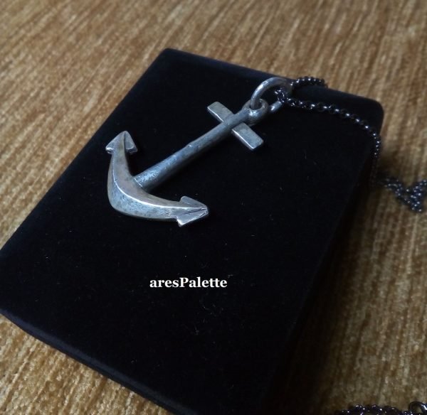 Anchor Necklace Handmade-925 silver-Oxidised Anchor Necklace