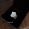 Natural Australian Opal Gold & Silver ring-Fully Handmade Gold Silver Ring