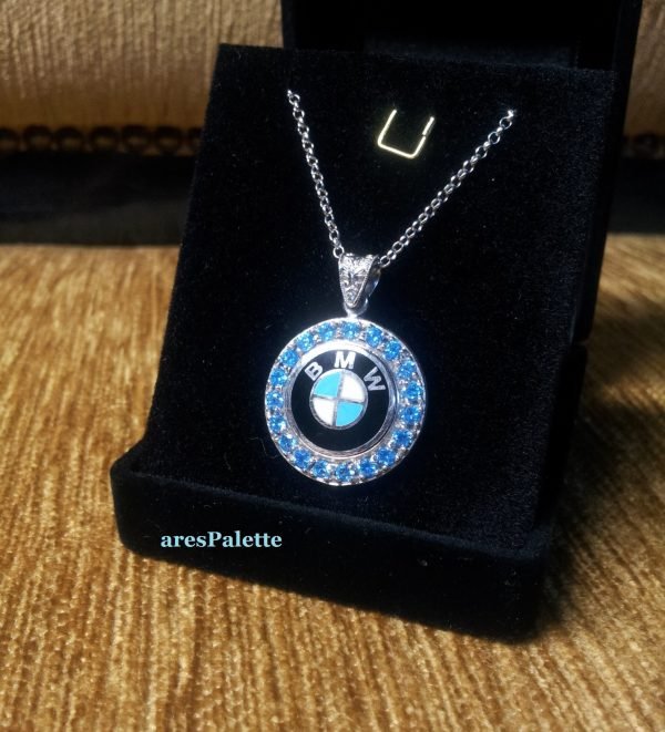 BMW Swarovski Necklace Handmade 925 silver