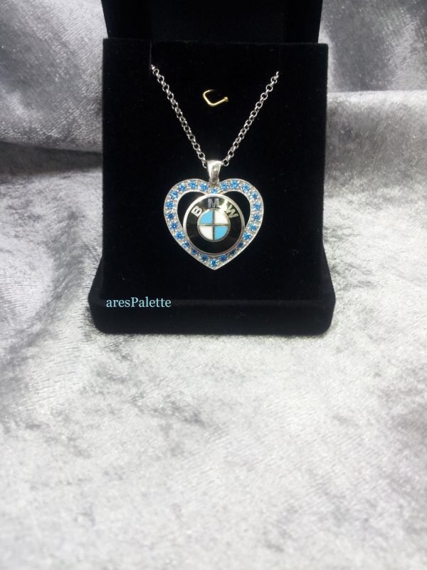 BMW Blue Love Necklace-Handmade-925 silver