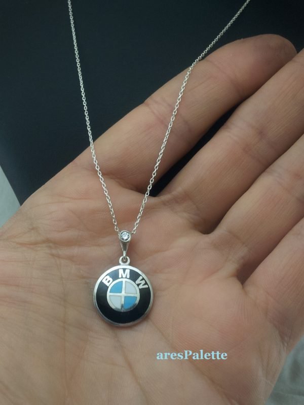 BMW Swarovski Necklace-Handmade-925 silver