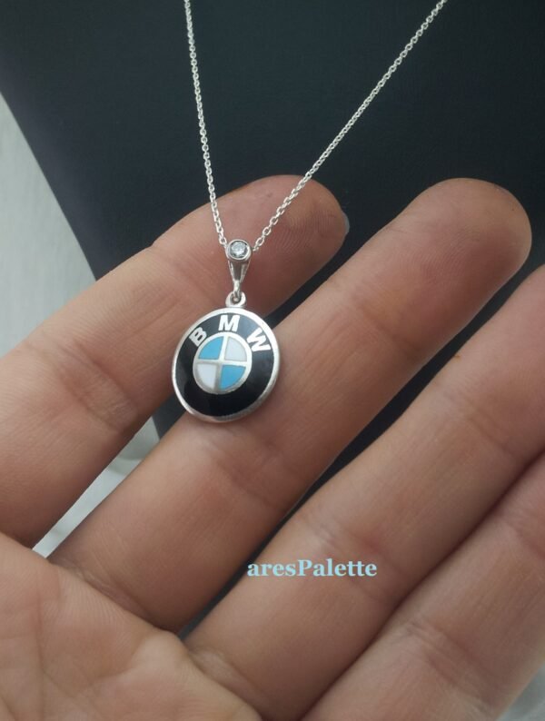 BMW Swarovski Necklace-Handmade - 925 silver