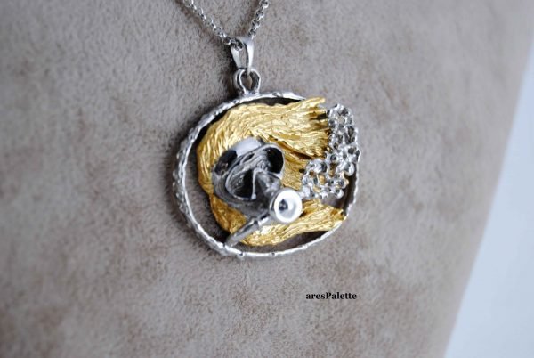 Diver Necklace ''Lady Sea'' Special Design Handmade 925 Silver