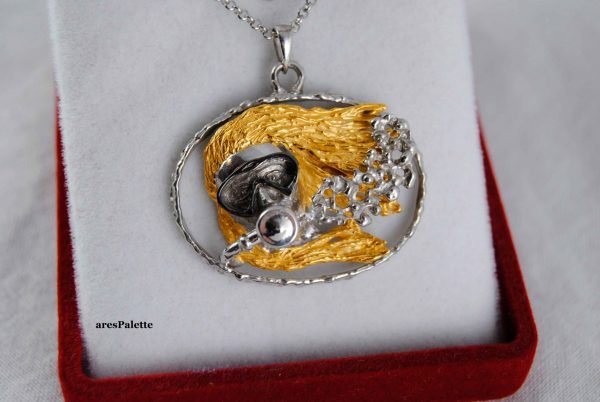 Diver Necklace ''Lady Sea'' Special Design Handmade 925 Silver