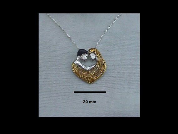You and Me Lovers Necklace 925 Silver-Handmade
