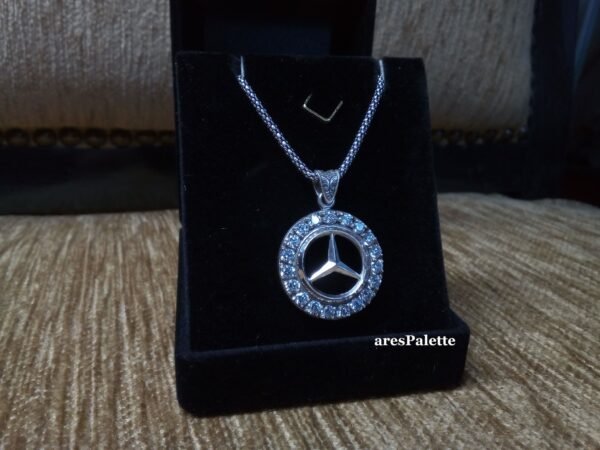 Mercedes Necklace ''Swarovski Edition'' Fully Handmade 925 silver