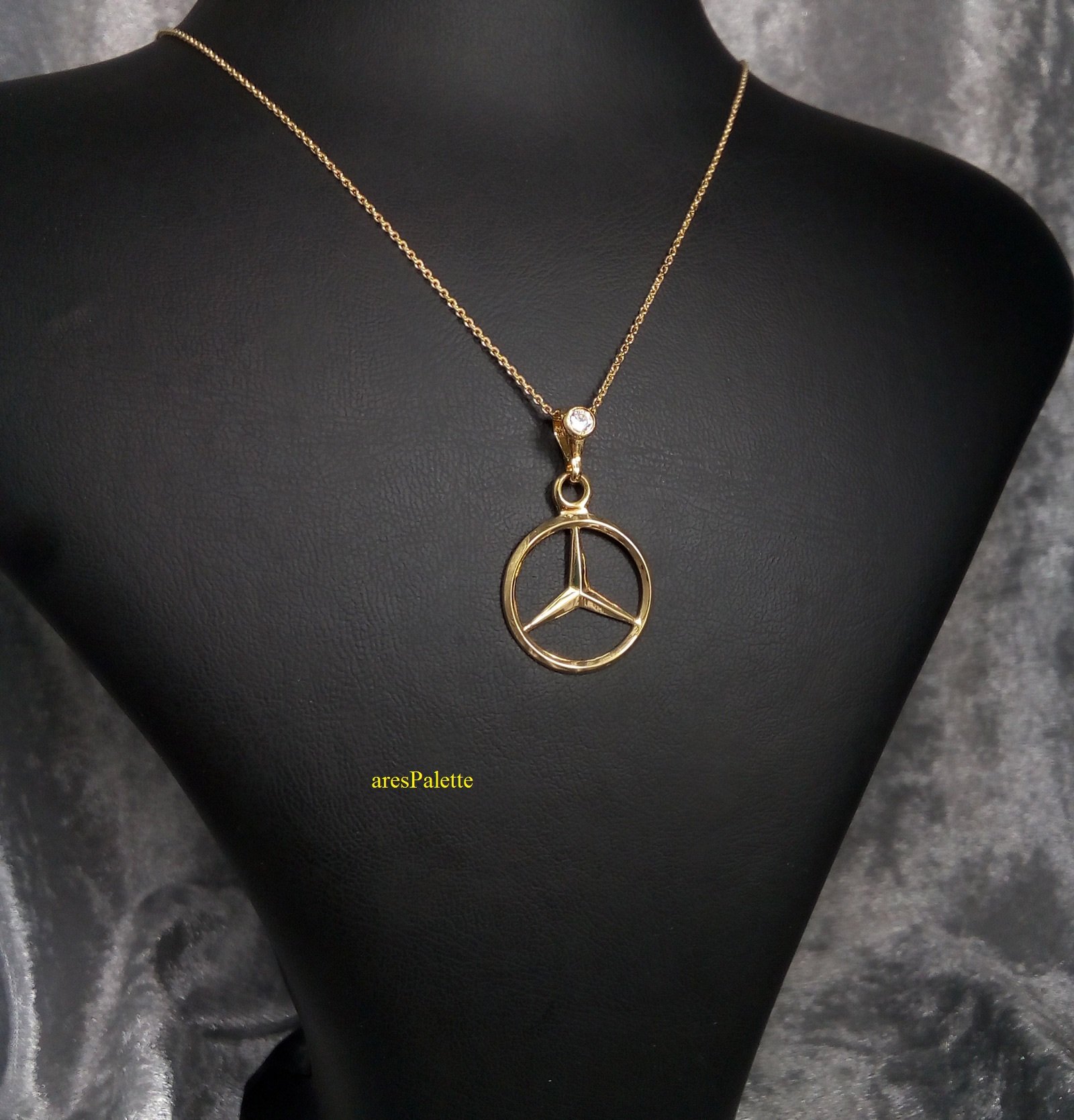Mercedes Yellow Gold Necklace Ares Palette