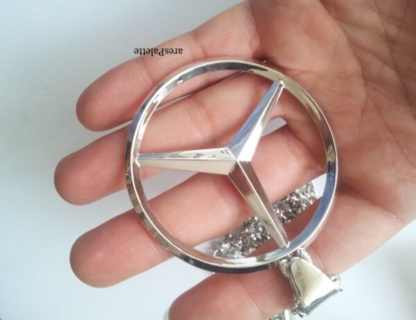 Mercedes Necklace Big Logo Necklace-Handmade-925 silver