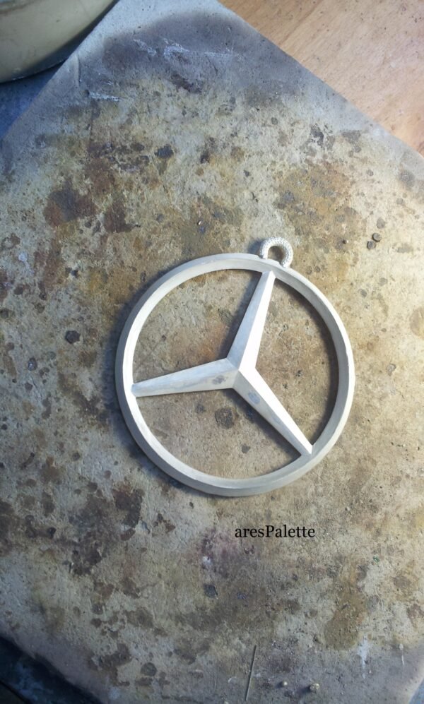 Mercedes Necklace Big Logo Necklace-Handmade-925 silver