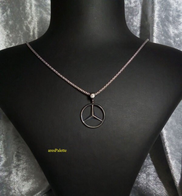 Mercedes Necklace''Black Edition'' Handmade 925 silver