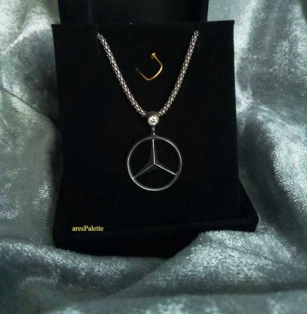 Mercedes Necklace''Black Edition'' Handmade 925 silver