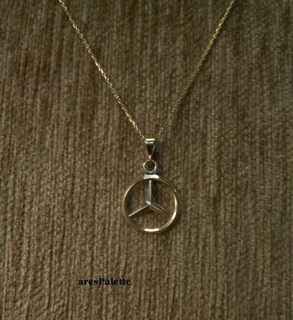 Mercedes Necklace ''Yellow Edition'' Necklace 925 Silver