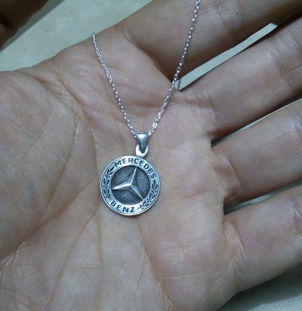 Mercedes Silver Necklace Handmade