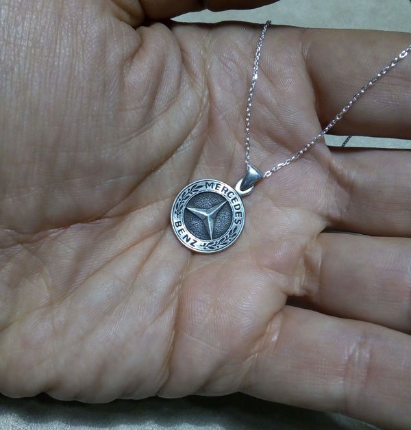 Mercedes Silver Necklace Handmade