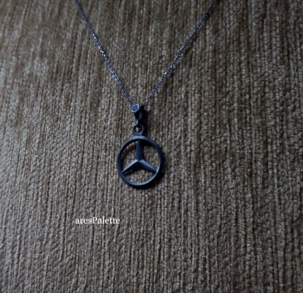 Mercedes Necklace ''Black Edition'' Handmade-925 silver