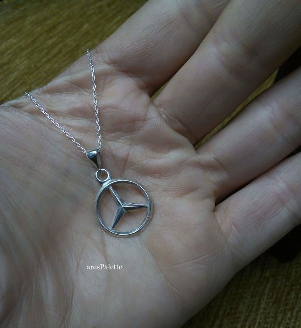 Mercedes Necklace - Mercedes Benz Jewelry 925 Silver