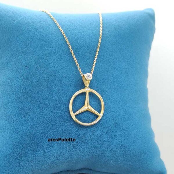 Mercedes Jewelry Solid Silver 925 Necklace Car Enthusiast Gift