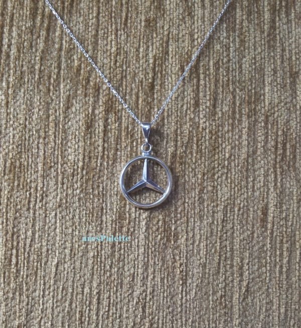 Mercedes Necklace Double Side Necklace Handmade 925 silver