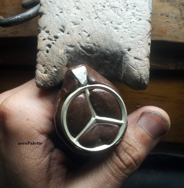 Mercedes Necklace Double Side Logo Necklace-Fully Handmade-925 silver
