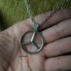 Mercedes Necklace Double Side Logo Necklace-Fully Handmade-925 silver