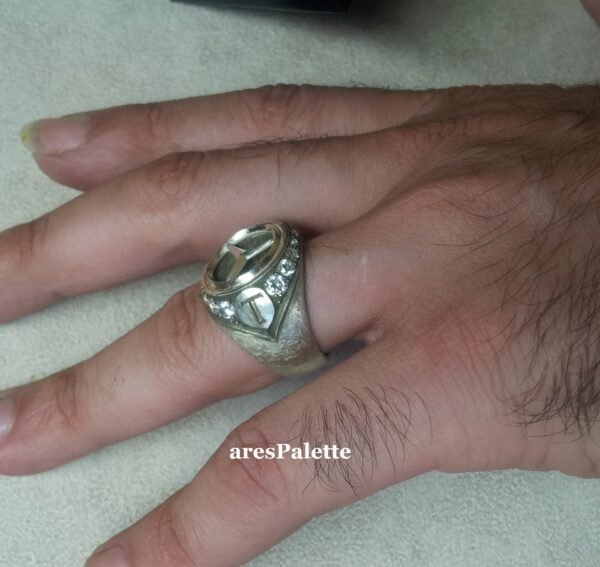 Mercedes Ring Special design ring-925 silver-White Swarovski-Custom Initials