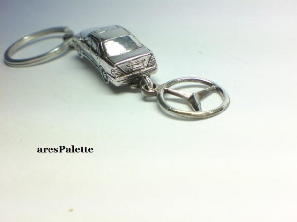 Mercedes Benz W202 Keychain - 925 Silver / Handmade