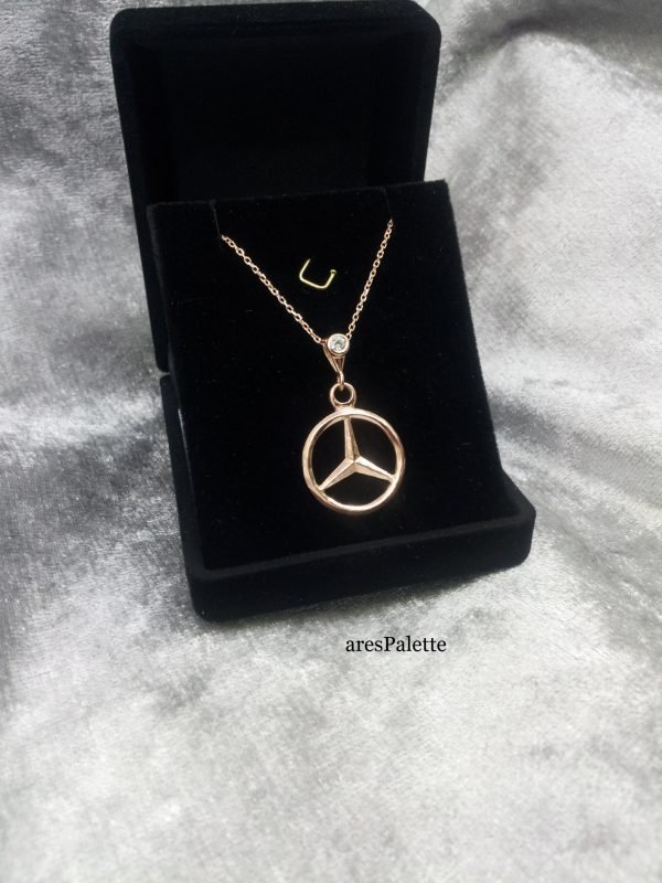 Mercedes Benz Necklace-''Rose Edition''-Handmade-925 silver