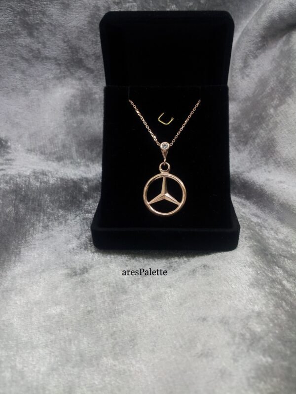 Mercedes Benz Necklace-''Rose Edition''-Handmade-925 silver