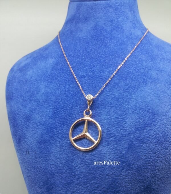 Mercedes Benz Necklace-''Rose Edition''-Handmade-925 silver