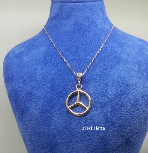 Mercedes Benz Necklace-''Rose Edition''-Handmade-925 silver