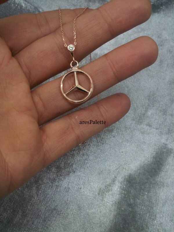 Mercedes Benz Necklace-''Rose Edition''-Handmade-925 silver