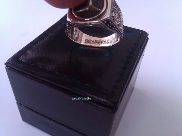 Mercedes Ring Special design ring-925 silver-Black Swarovski-Custom Lettering or Initials