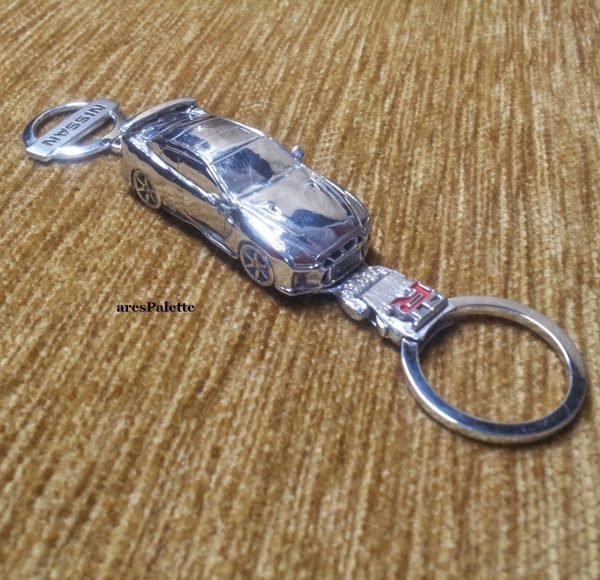 Nissan GTR Keychain Fully Handmade-925 silver-Nissan Jewelry-Car Jewelry