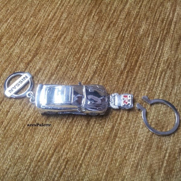 Nissan GTR Keychain Fully Handmade-925 silver-Nissan Jewelry-Car Jewelry