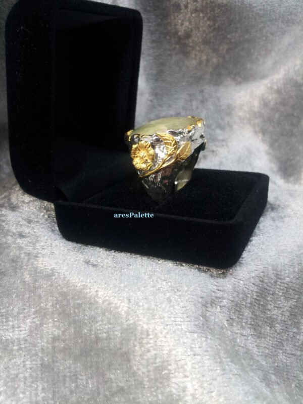 Yellow Sapphire Ring Special Design Handmade-925 Silver