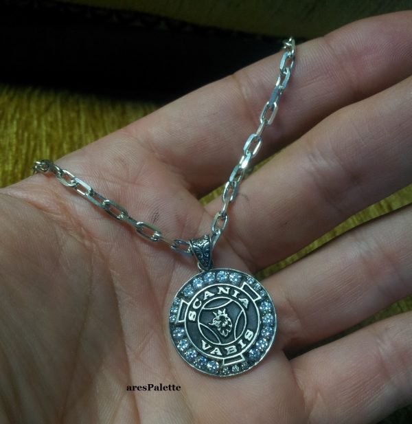 Scania Jewelry Scania Vabis ''Swarovski Edition'' Necklace-925 Silver_Fully handmade