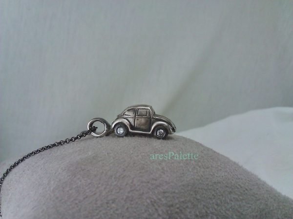 Volkswagen Beetle Necklace-''Old Style Edition''-925 Silver-Handmade