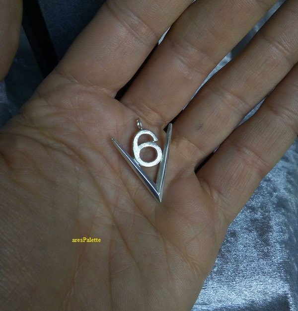 V6 Pendant 925 Silver Car Jewelry