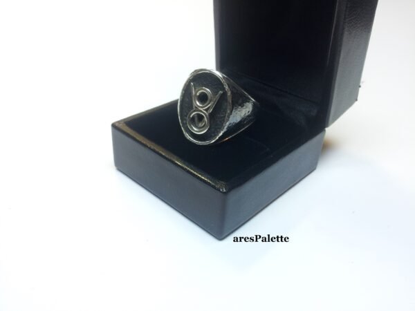 V8 Logo Ring - ''Black & White'' Edition Handmade Car Jewellery