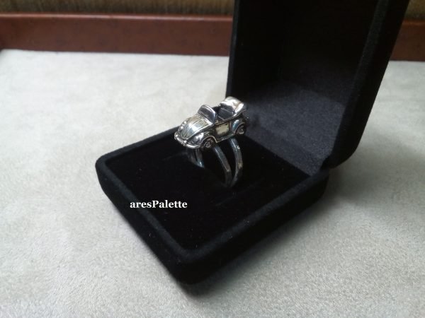 VW Cabriolet Car Ring - 925 Silver Handmade / Special gifts-Car jewelry