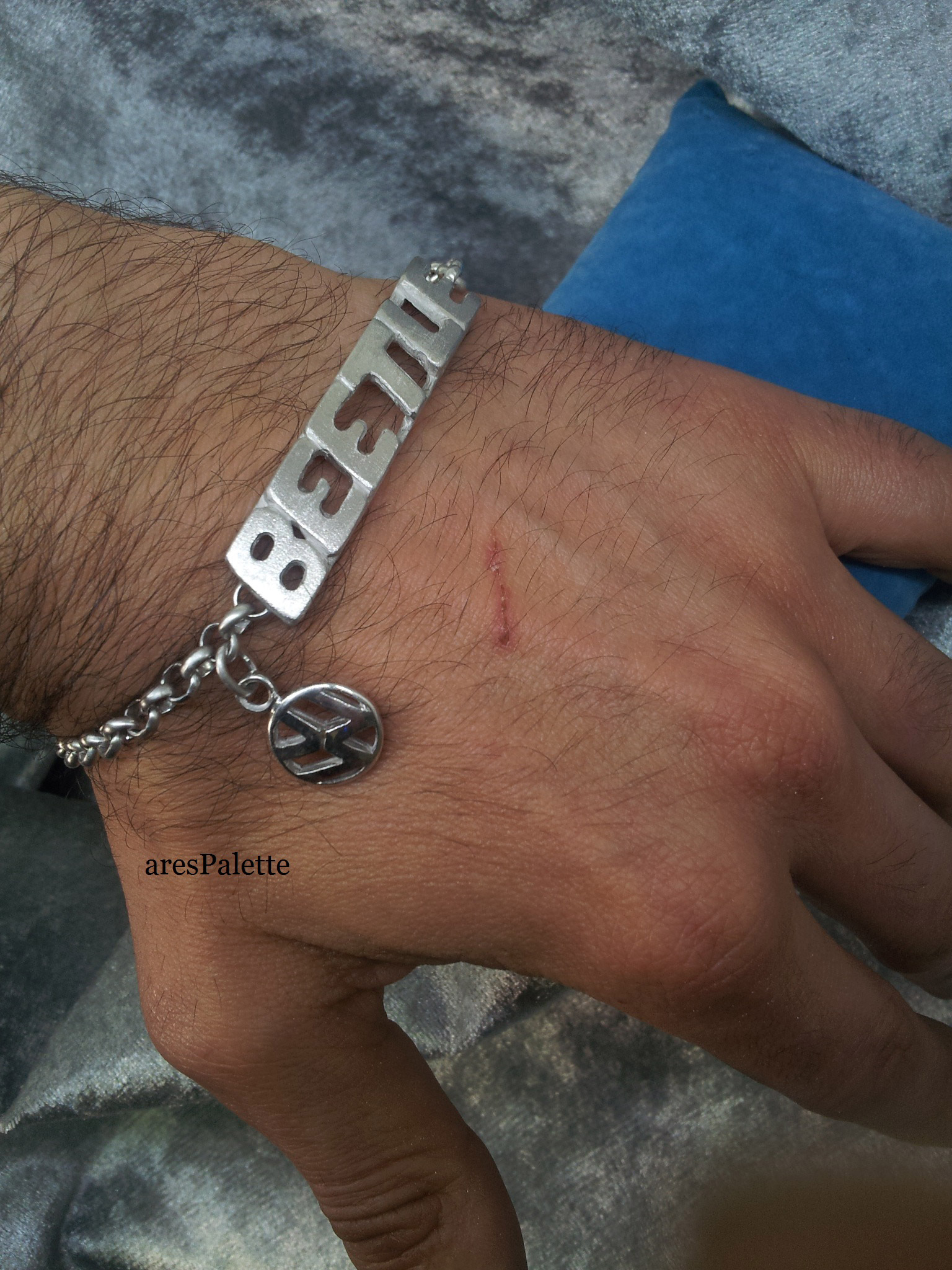 thumbnail image 2 of Volkswagen Rubber Bracelet – Unisex Black & White Band, Made In Norway (One Size) 2 of 6