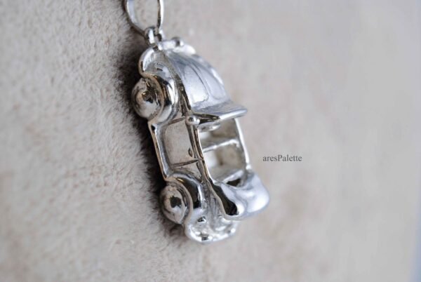 Volkswagen Beetle Cabriolet Necklace-925 Silver-Handmade