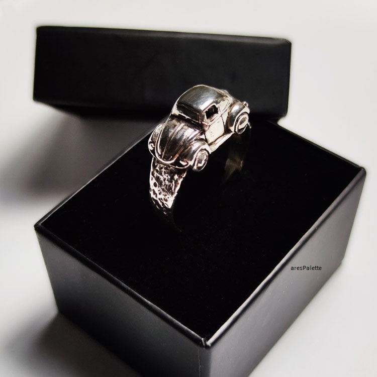 Car Ring 925 Silver Handmade