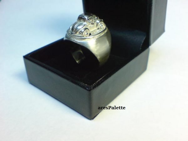 Customized Volkswagen Beetle Ring - 925 Silver Handmade VW Jewellery