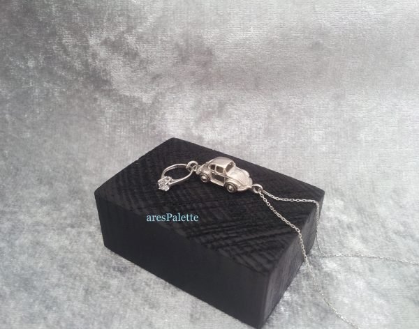 VW Beetle Necklace ”Swarovski Wedding Ring Edition''