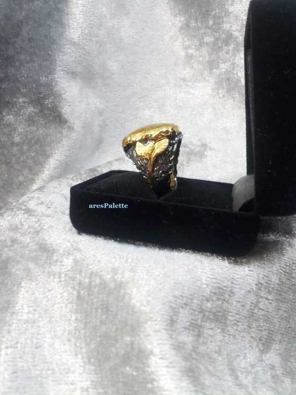 Yellow Aventurine Ring Fully handmade-925 Silver Special Design