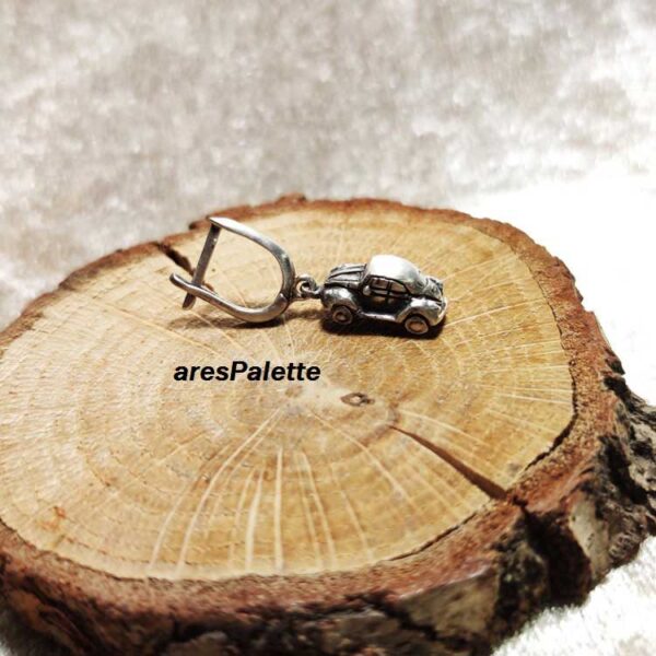 Car Earring 10 Silver 925 Handmade