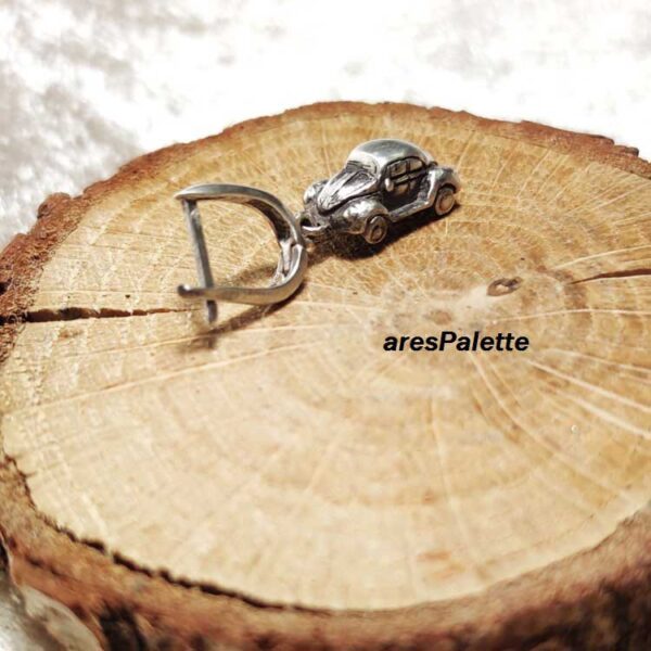 Car Earring 10 Silver 925 Handmade